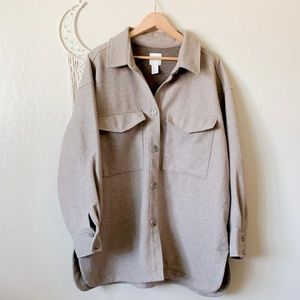 H&M beige shacket